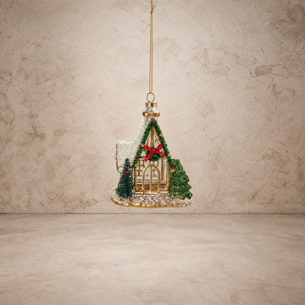 Hand Painted Chapel Glass Ornament
