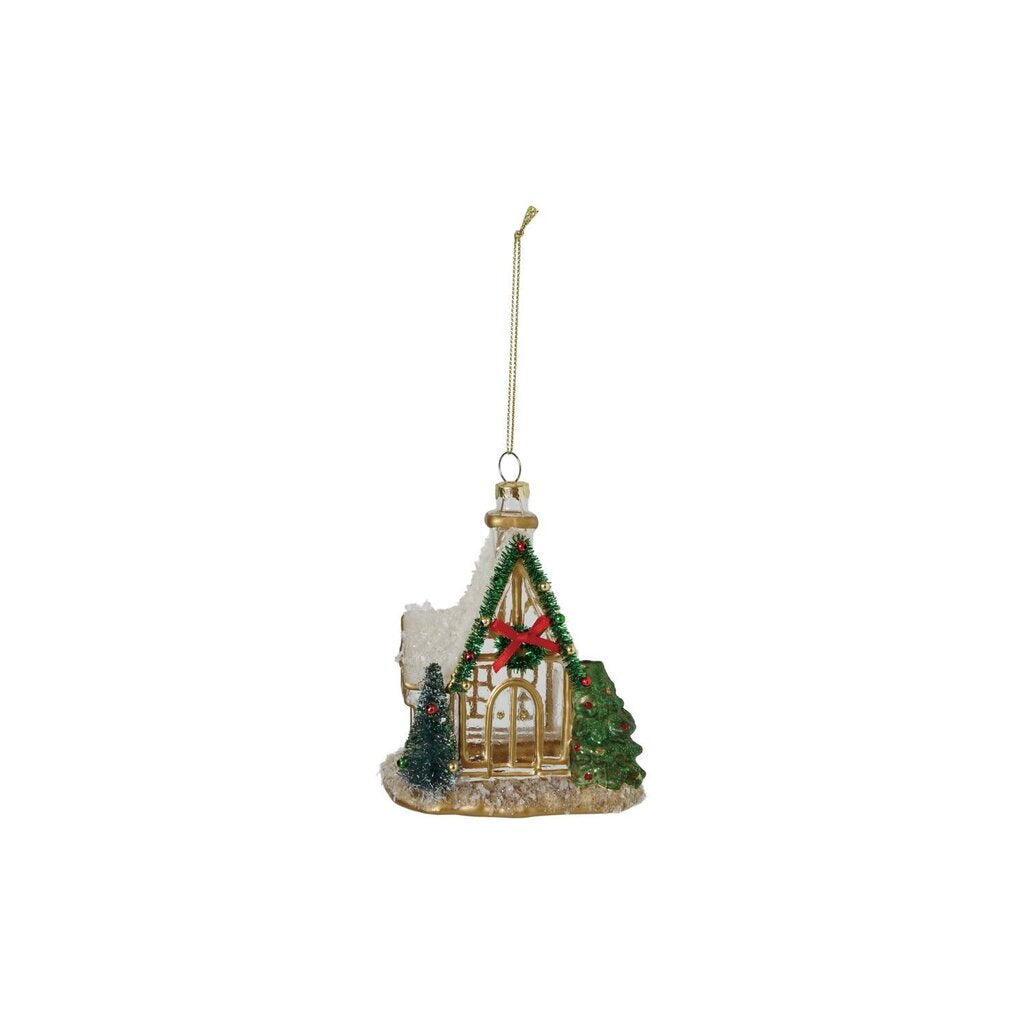 Hand Painted Chapel Glass Ornament