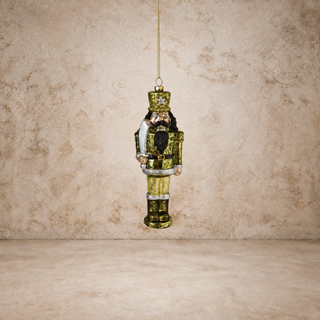 Glass Soldier Ornament