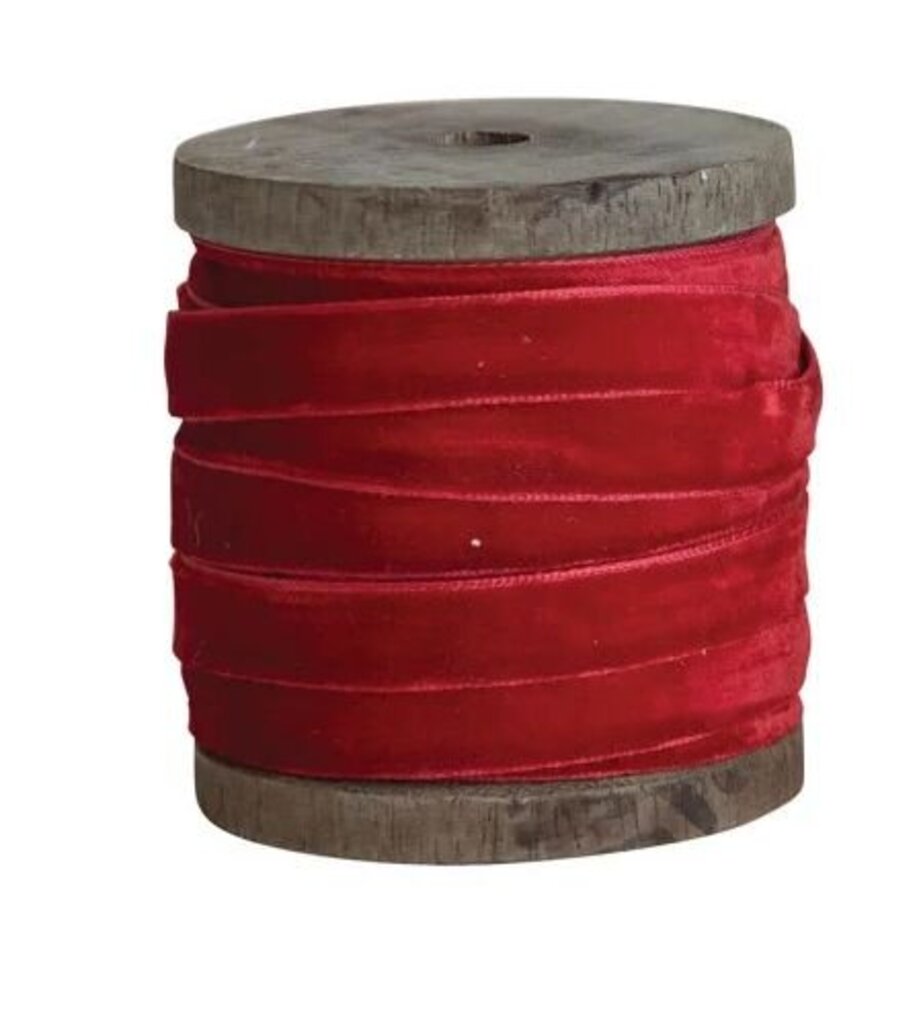 Velvet Ribbon on Wood Spool