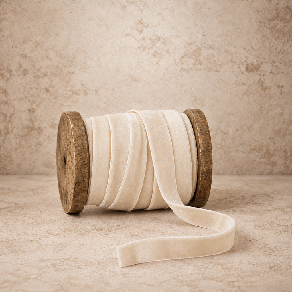 Velvet Ribbon on Wood Spool