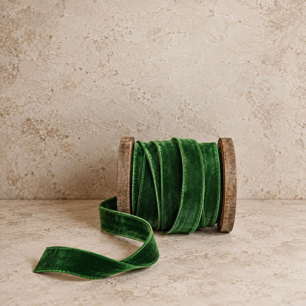 Velvet Ribbon on Wood Spool