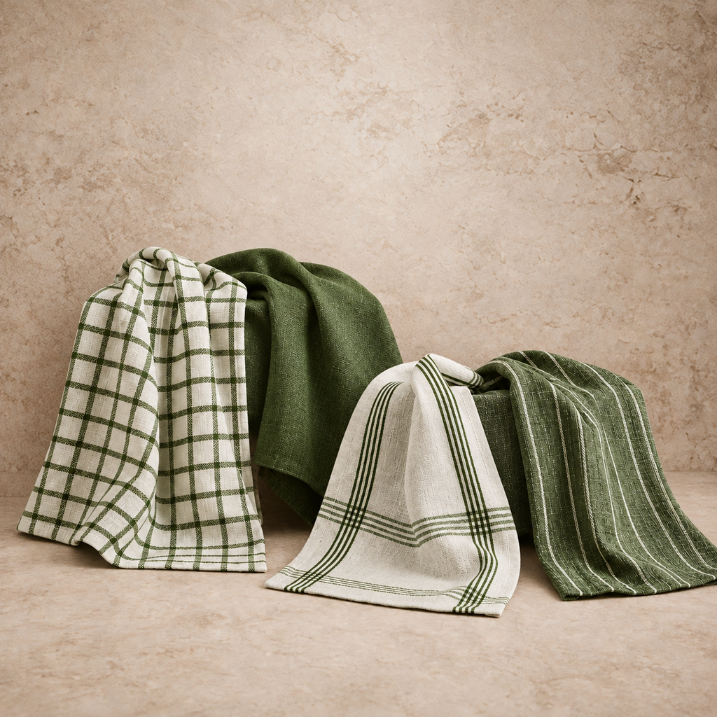 Olive Cotton Tea Towel
