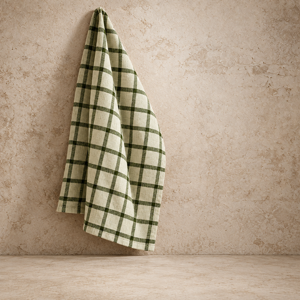 Olive Cotton Tea Towel