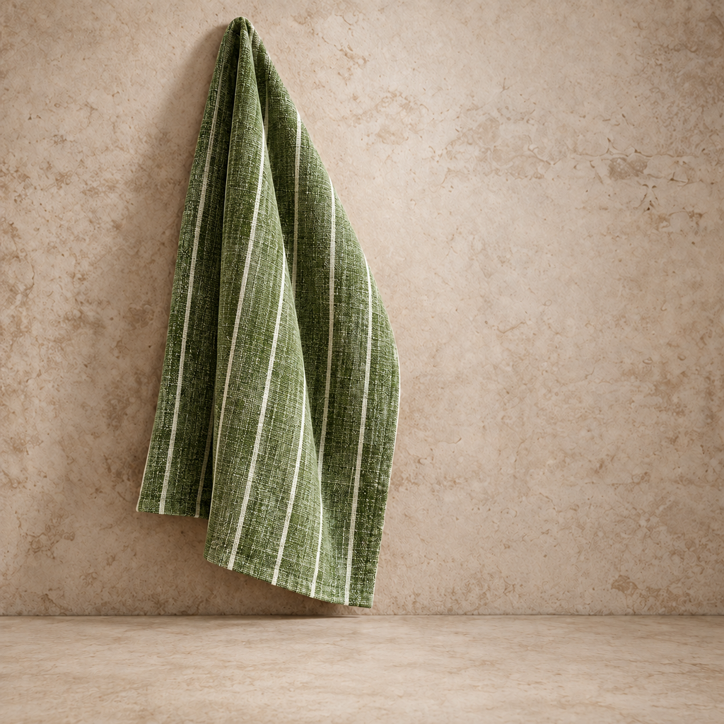 Olive Cotton Tea Towel