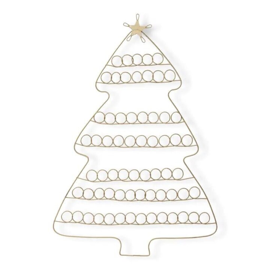 Wire Holiday Tree Greeting Card Holder