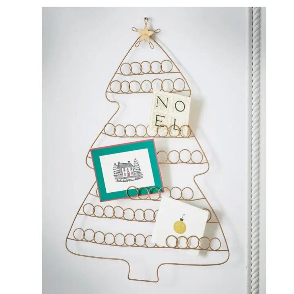 Wire Holiday Tree Greeting Card Holder