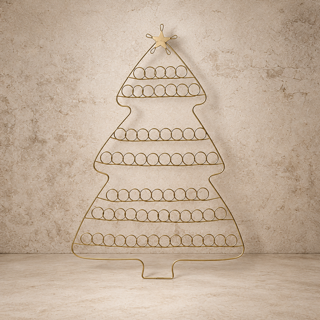 Wire Holiday Tree Greeting Card Holder