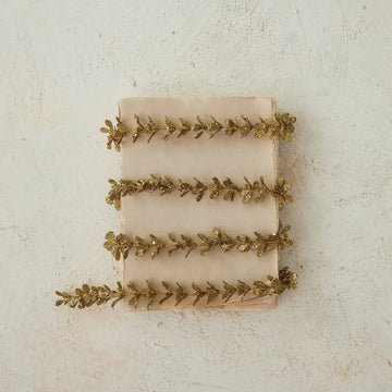 Faux Boxwood Garland w/ Gold Glitter