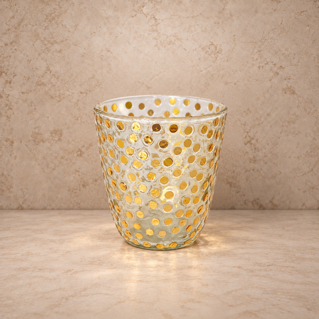 Embedded Gold Sequin Votive