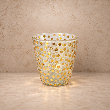 Embedded Gold Sequin Votive