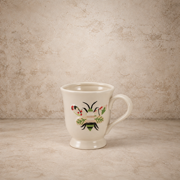 Flora + Fauna Footed Stoneware Mug