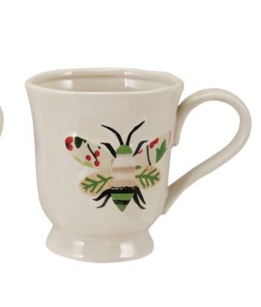 Flora + Fauna Footed Stoneware Mug