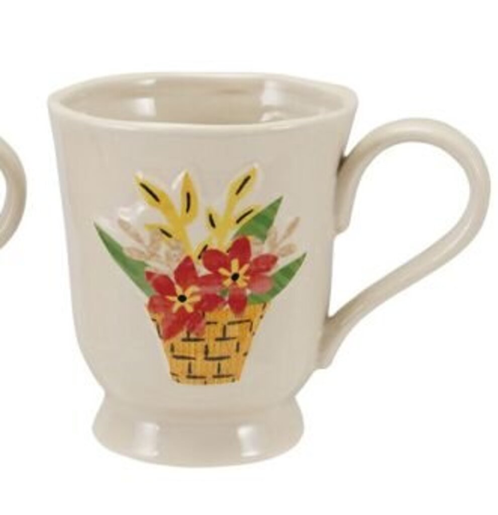 Flora + Fauna Footed Stoneware Mug