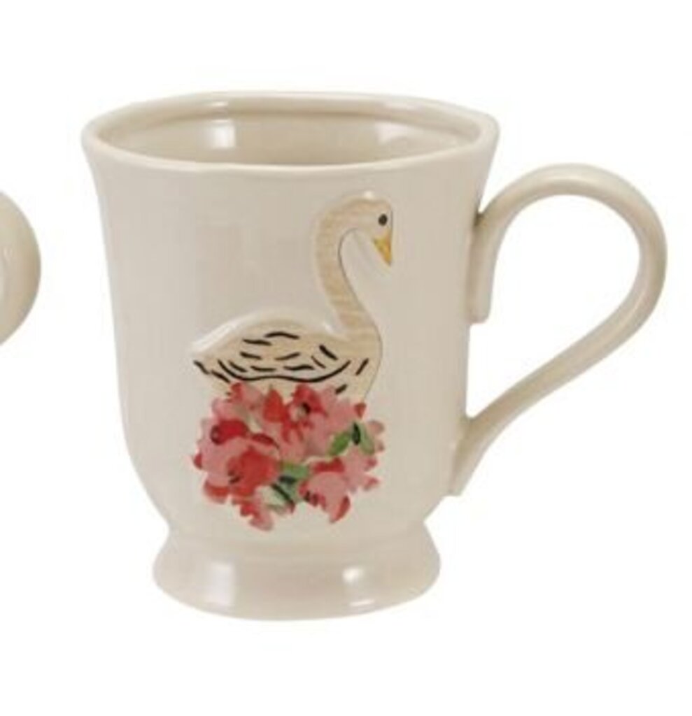 Flora + Fauna Footed Stoneware Mug