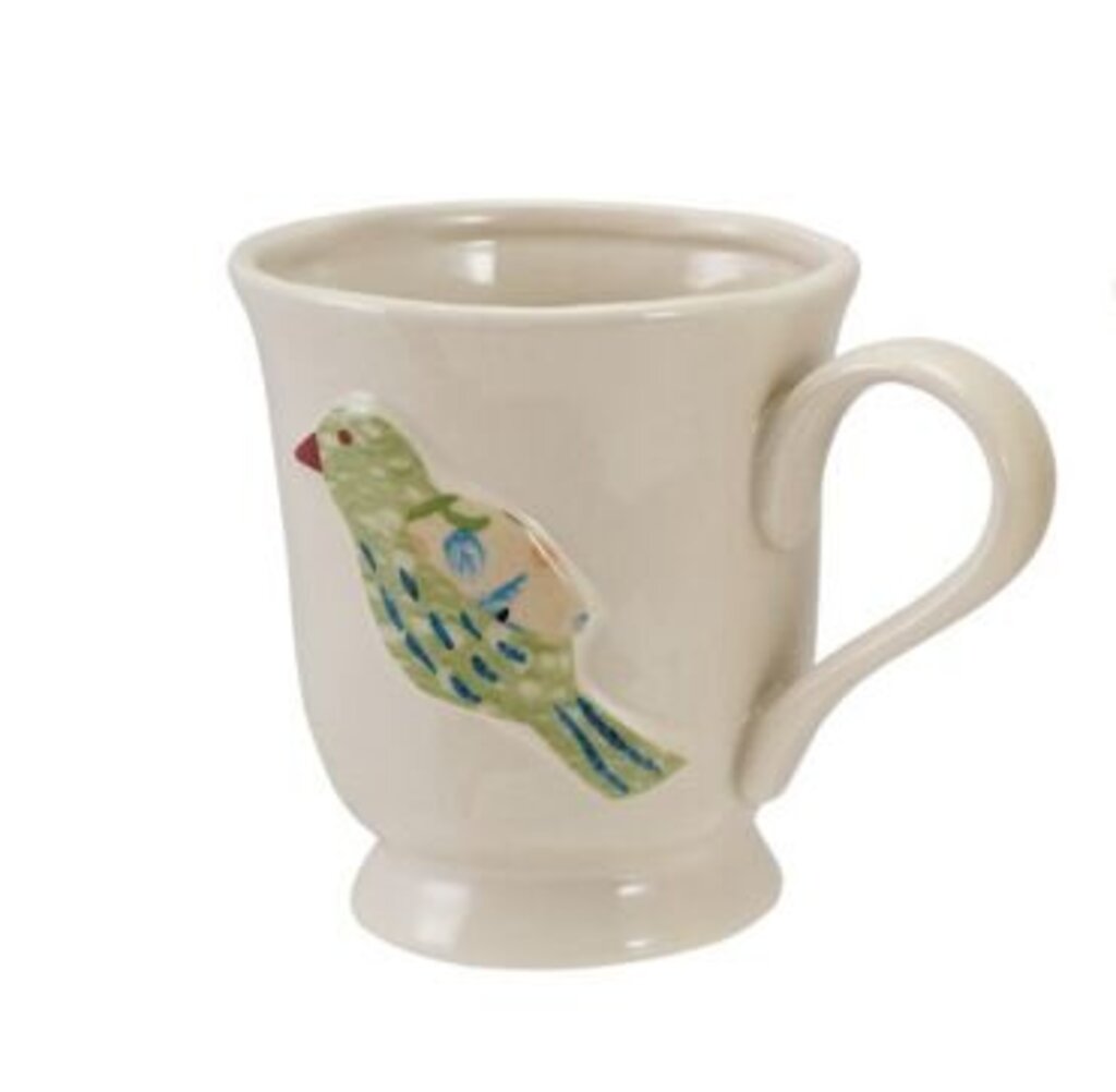 Flora + Fauna Footed Stoneware Mug