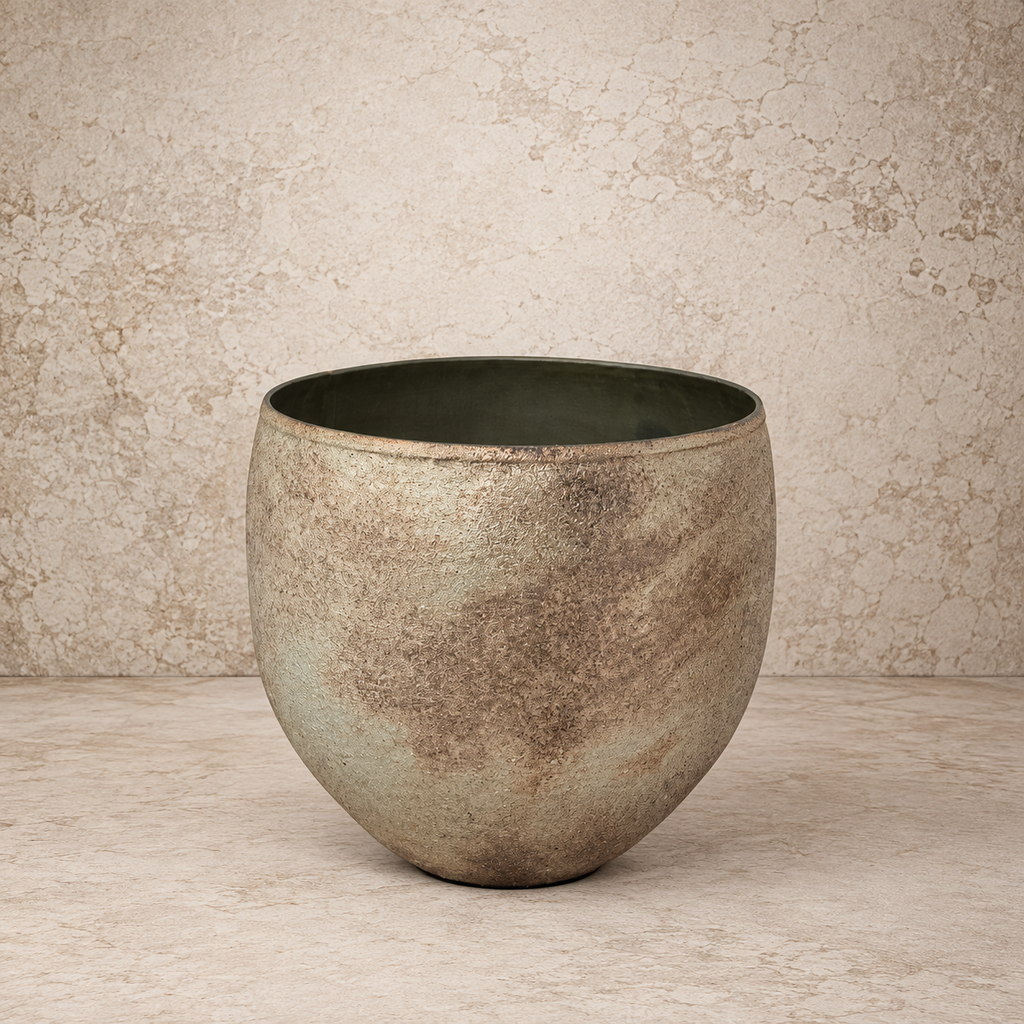 Tarnished Metal Planter