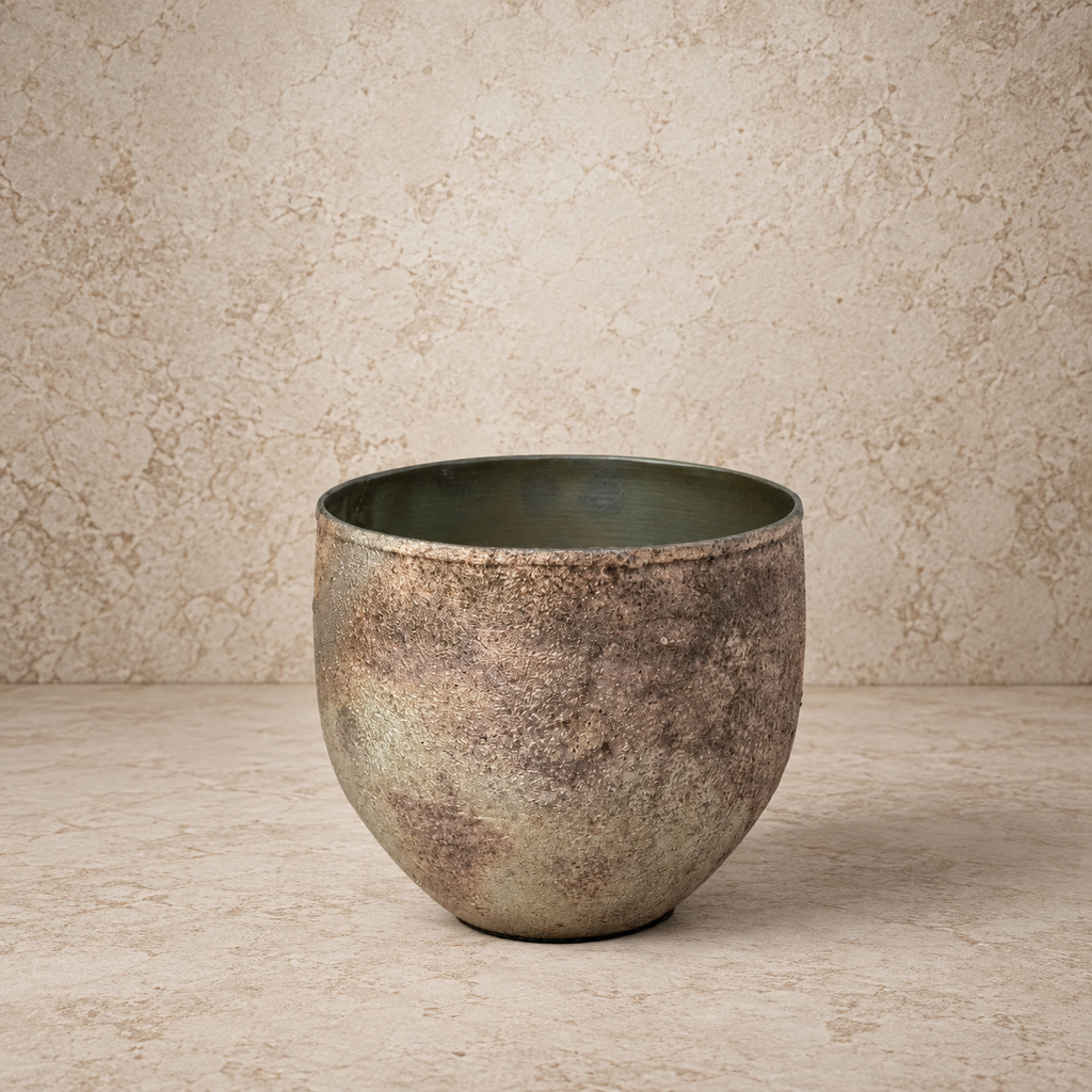 Tarnished Metal Planter