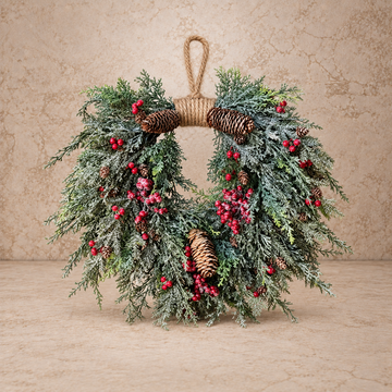 Divinity Berry Hanging Wreath - 20"