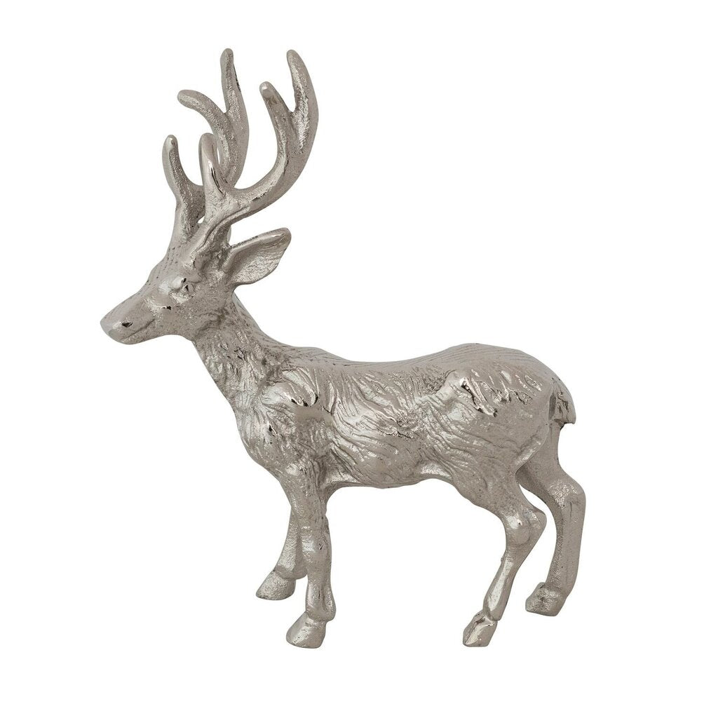 Silver Cast Aluminum Deer