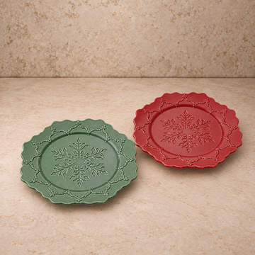 Ceramic Scalloped Octagon Shaped Plate