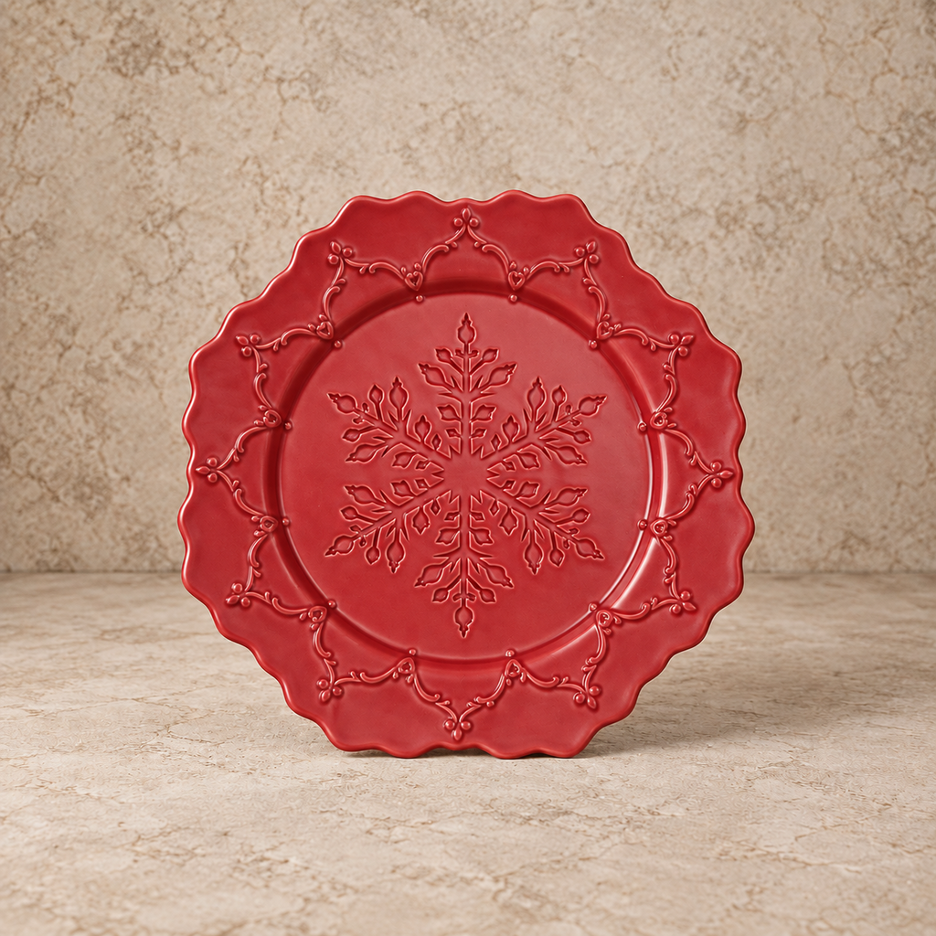 Ceramic Scalloped Octagon Shaped Plate