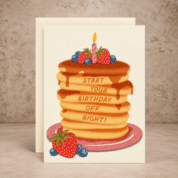 Pancake Stack Birthday Card