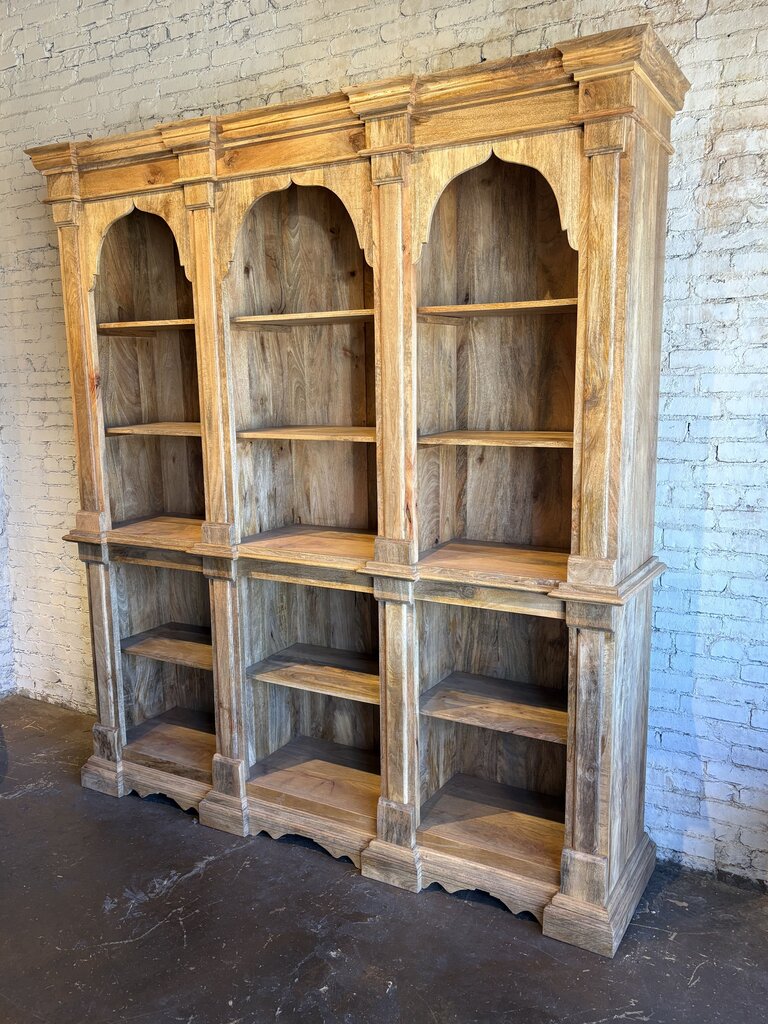 Gorgeous Three Arch Wooden Bookshelf