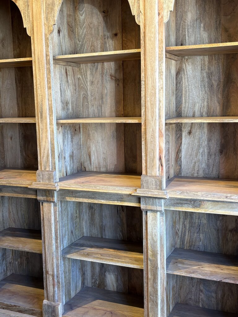Gorgeous Three Arch Wooden Bookshelf