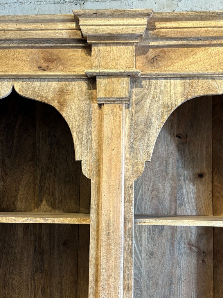 Gorgeous Three Arch Wooden Bookshelf