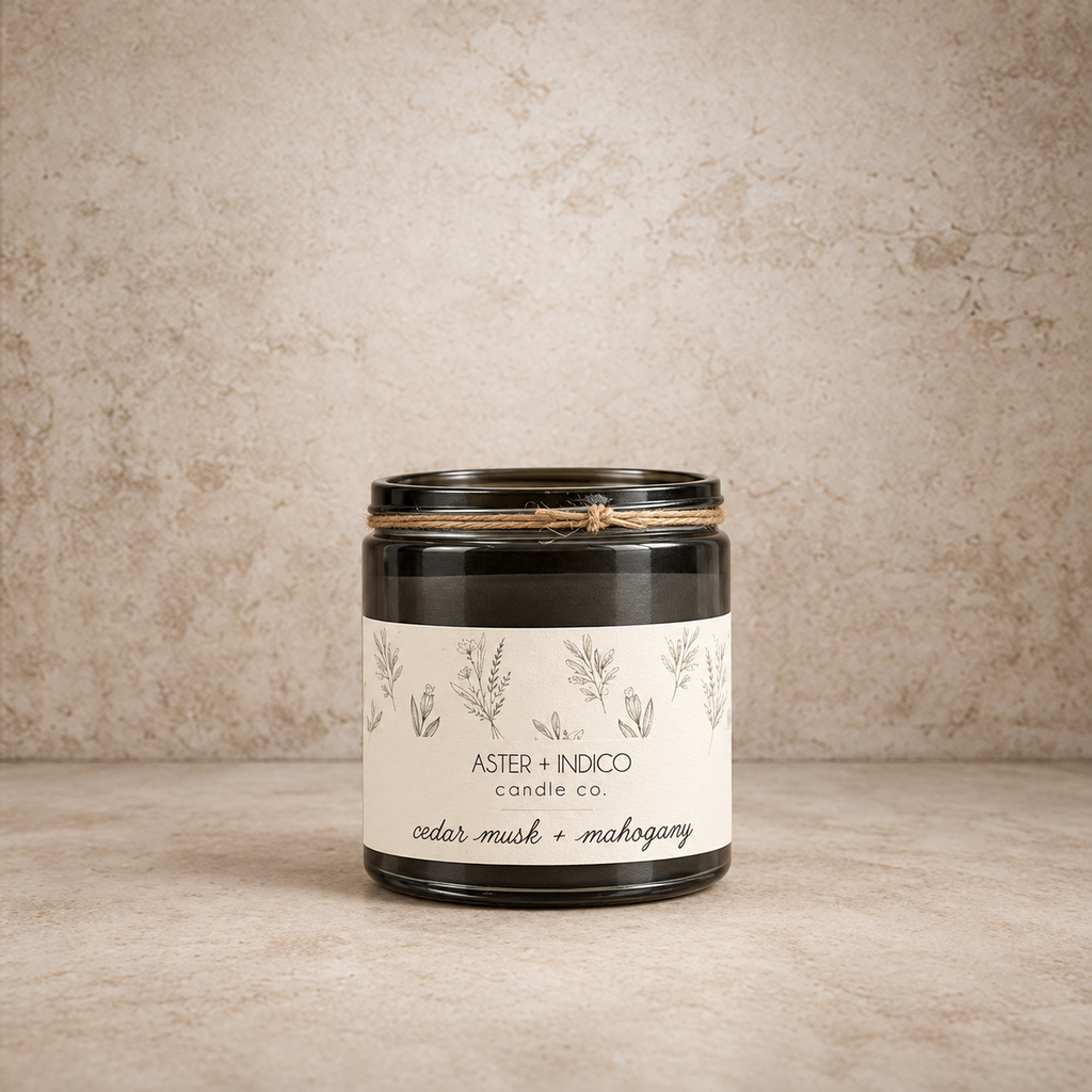 Cedar Musk + Mahogany Soy Candle
