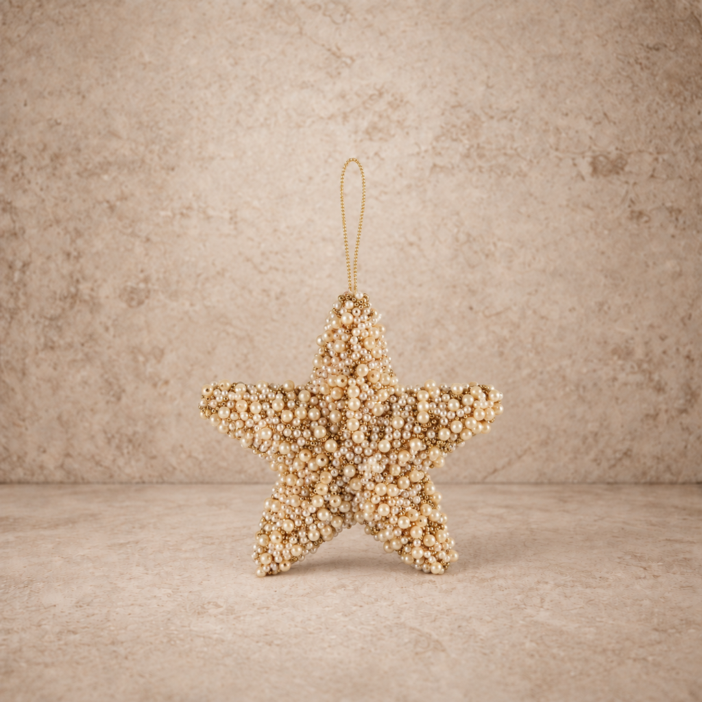 Foam Star Ornament w/ Faux Pearls