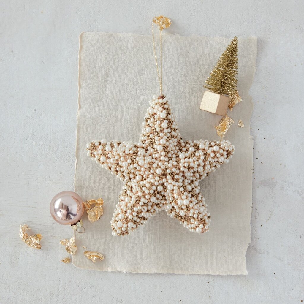 Foam Star Ornament w/ Faux Pearls