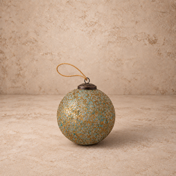 Glass Ball Ornament with Mica Flakes
