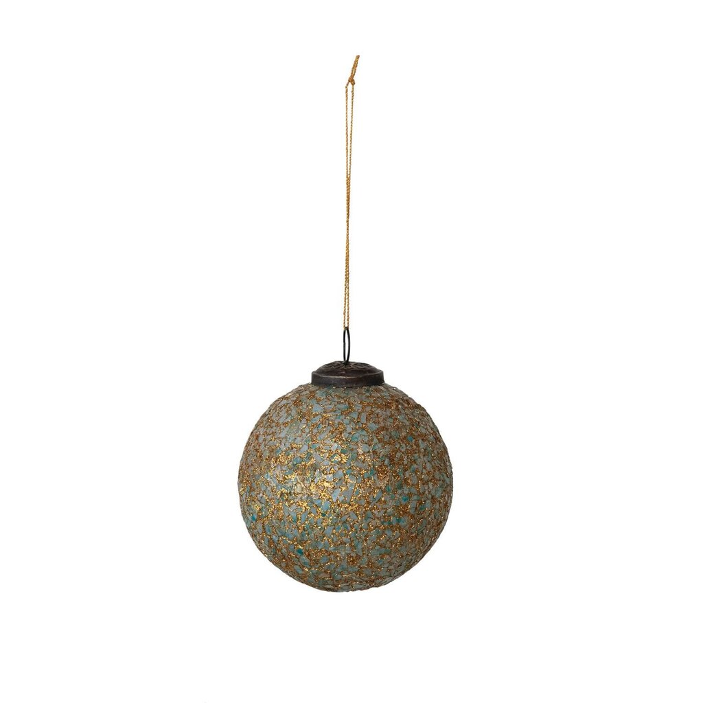Glass Ball Ornament with Mica Flakes