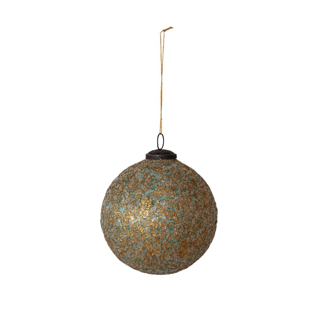 Glass Ball Ornament with Mica Flakes