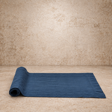 Blue Cotton Slub Table Runner