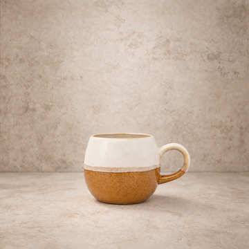 White/Brown Ball Mug