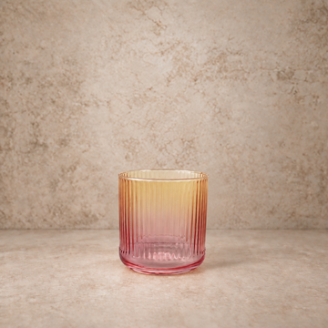 Ombre Ribbed Drinking Glass