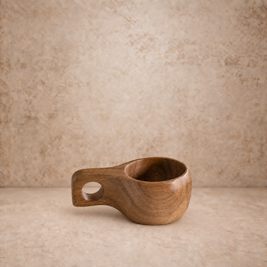 Wood Scoop Cup