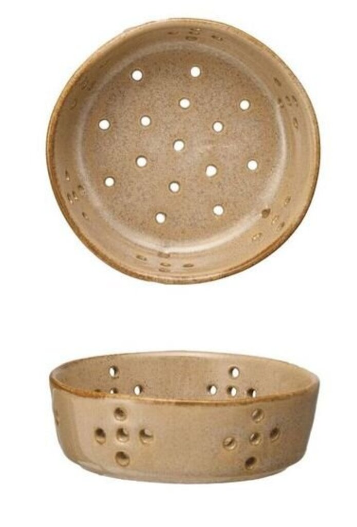 Beige Stoneware Berry Bowl