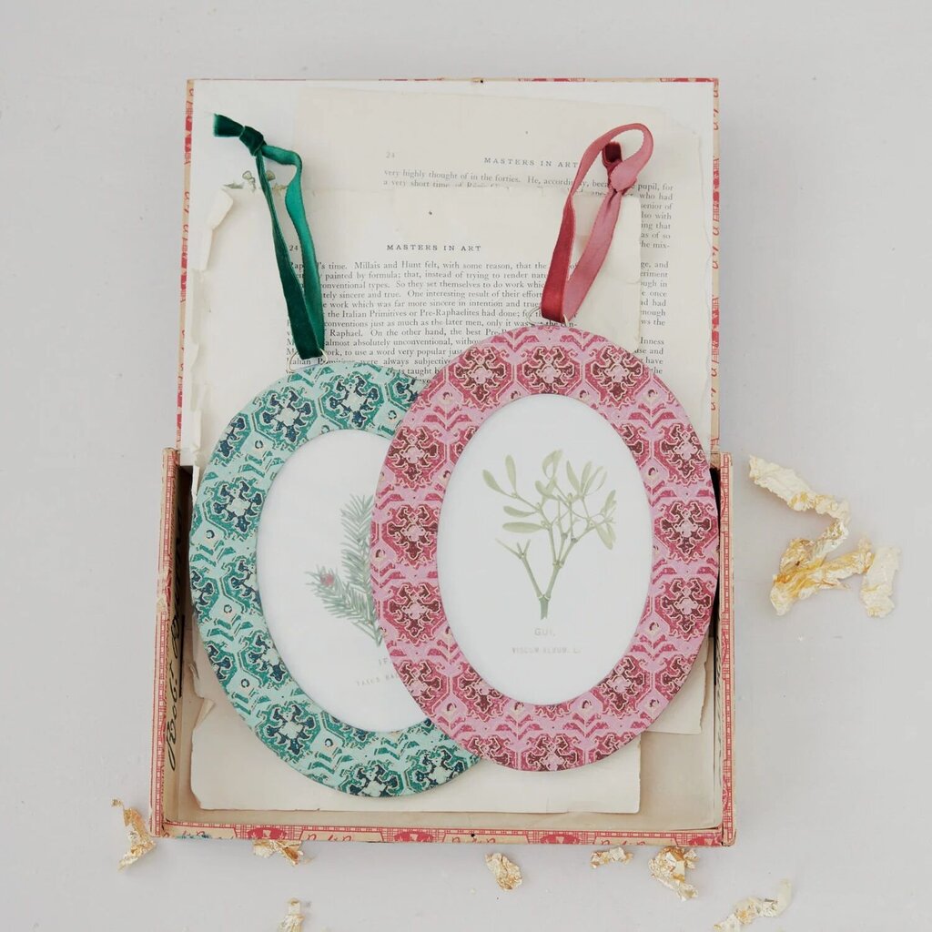 Photo Frame Ornament with Velvet Ribbon Hanger