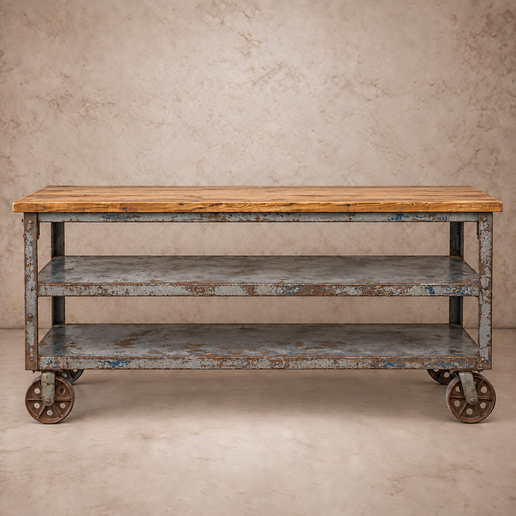 Amazing Industrial Metal Warehouse Cart