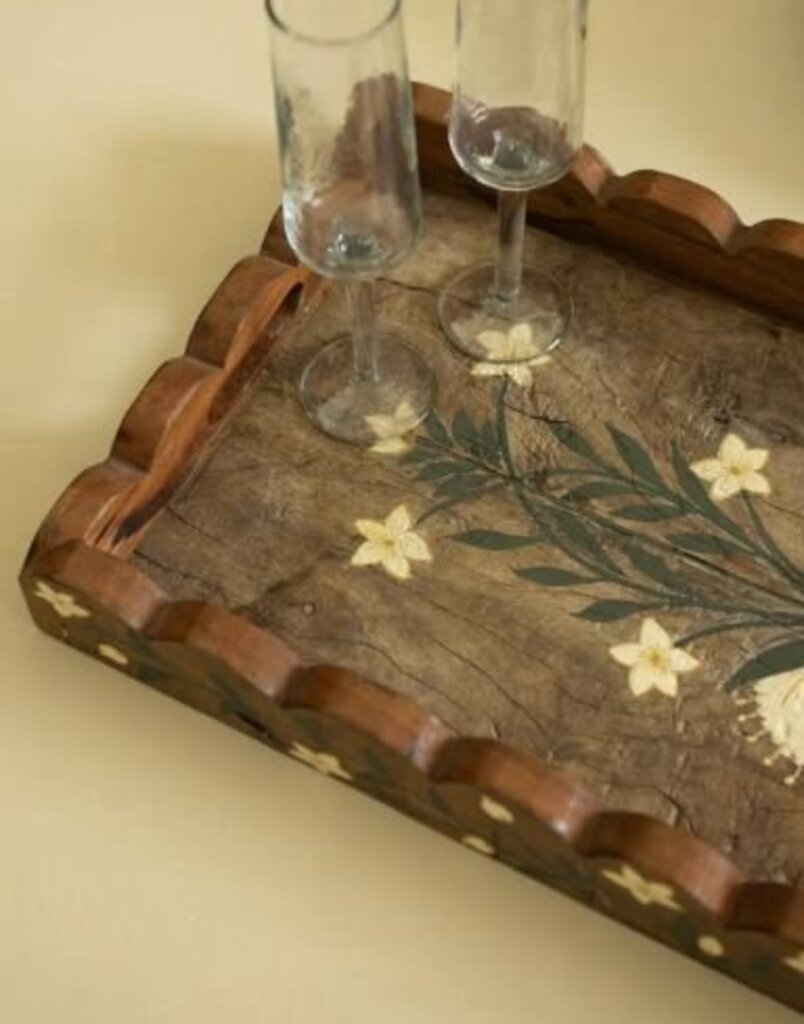 Recycled Wood Painted Tray