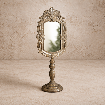 Beautiful Ornate Metal Table Top Mirror