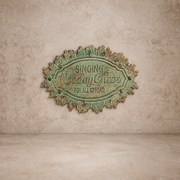 Aged Metal Holiday Cheer Sign