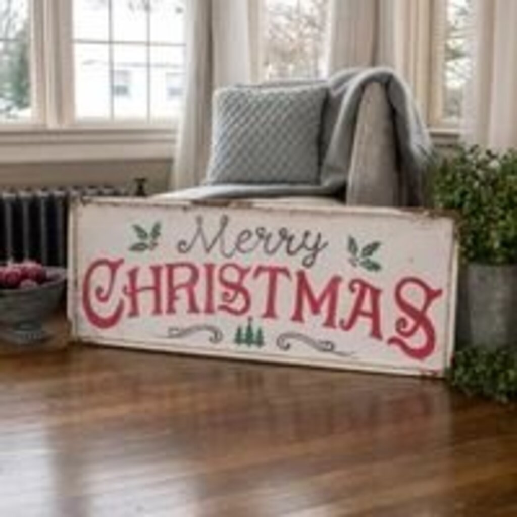 Red + Green Merry Christmas Sign