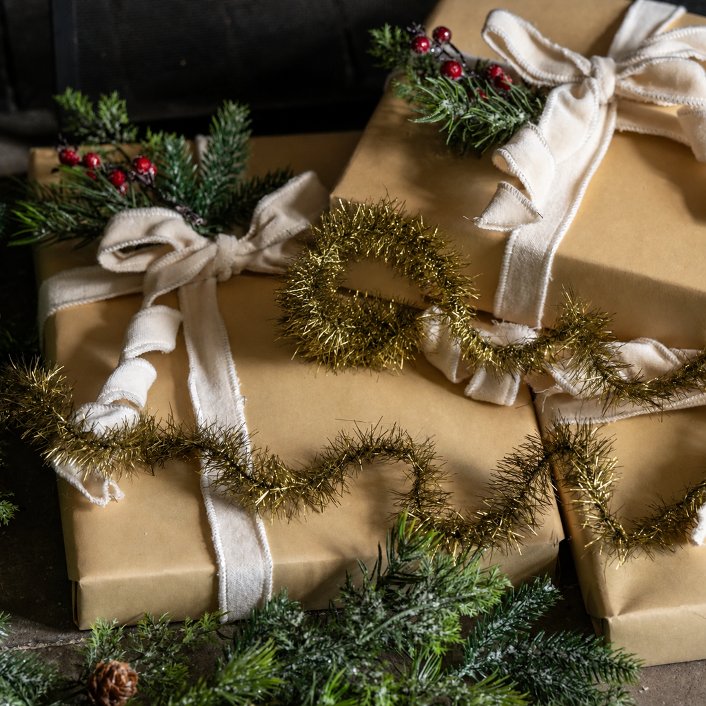 Gold Vintage Tinsel Garland