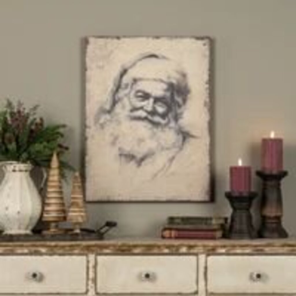 Vintage Santa Sketch Print Art