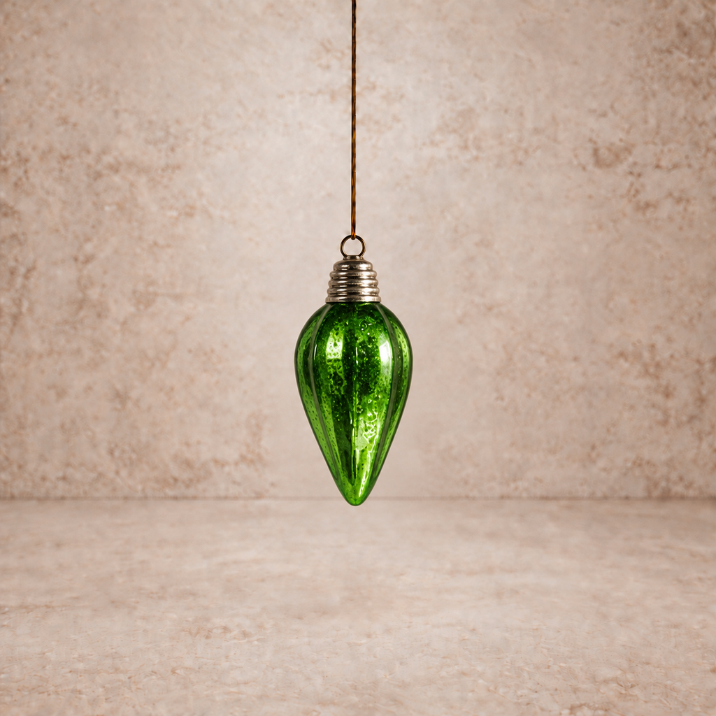 Green Light Bulb Ornament